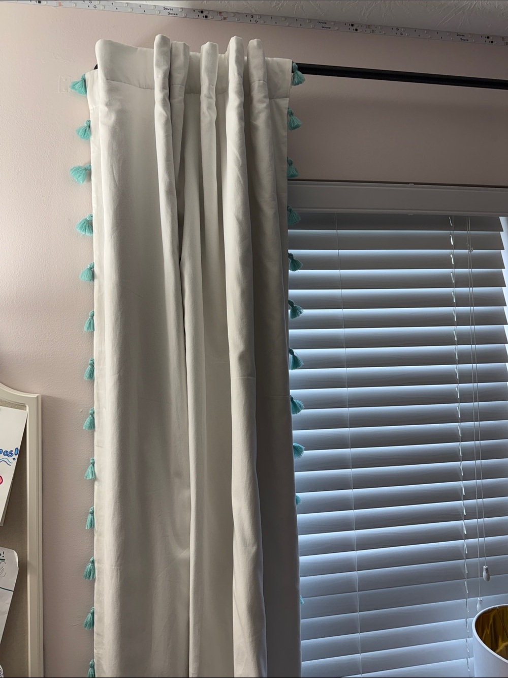 Pottery Barn Kids Blackout Tassel Curtains-Teal
